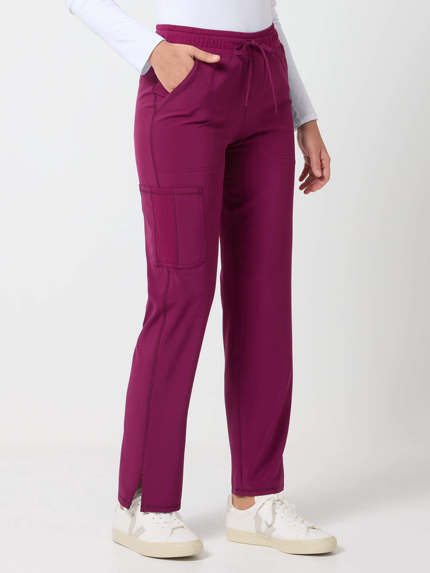 Scrubstar Performance Women’s Antimicrobial Drawstring Cargo Straight Leg Scrub Pant, Sizes XS–3XL
