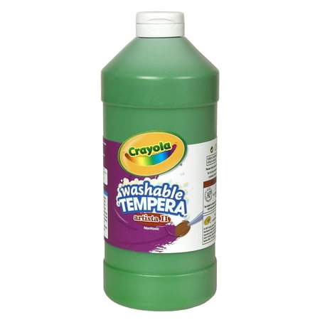 Crayola Green Washable Tempera Paint, 32 Ounce Squeeze Bottle