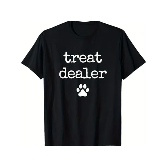 Cotton Humorous T-Shirt for Dog Lovers - Dog Treat Dealer - Casual & Outdoo