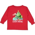 thumbnail image 3 of Inktastic Buon Natale Cute Santa and Christmas Tree Boys or Girls Long Sleeve Toddler T-Shirt, 3 of 5