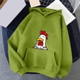 thumbnail image 2 of Gibobby Mujeres sudadera con capucha suéter Sudadera informal con capucha para mujer, sudadera con estampado , sudadera con capucha y bolsillo con cordón （Verde， M), 2 of 3