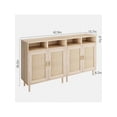 thumbnail image 3 of Ourlova Sideboard Buffet Storage Cabinet. Rattan Kitchen Cabinet With 2 Doors/Shelf. Accent Modern Dining Living Room Entry Hallway Coffee Bar Furniture For Home Decor.36''H (2PCS), 3 of 7