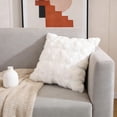 thumbnail image 4 of Butterfly Embossed Faux Fur Throw Pillow, Soft Plush Tufted Square Cushion with 3D Butterfly Pattern, Decorative Accent Pillow for Sofa, Bed, Living Room and Bedroom Decor 18x18in, 4 of 6