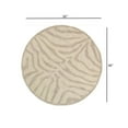 thumbnail image 2 of 3â€™ Round Taupe Zebra Pattern Area Rug, 2 of 8