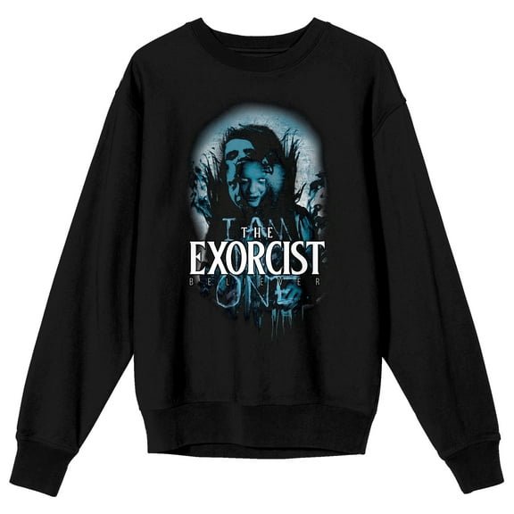 The Exorcist Believer I Am No One Crew Neck Long Sleeve Black Adult Sweatshirt-Medium