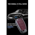 thumbnail image 7 of Keyless Brown Flip Key Fob Cover for Audi Q3 Q7 A3 A1 TT R8 Metal Leather Key Case Shell with Keychain,White, 7 of 7