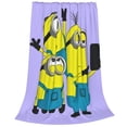 thumbnail image 2 of Manta polar de Minions, manta súper suave y acogedora, manta de franela ligera, mullida y cómoda, mantas de felpa cálidas para sofá, cama, 2 of 8
