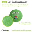 thumbnail image 3 of Juego de pelotas para patio de recreo Champion Sports Rhino, 8,5 cm, juego de 6, 3 of 7