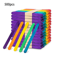 thumbnail image 2 of 500PCS Colorful Popsicles Wooden Rainbow Color Craft Handmade Sticks Six Color Ice Cream Sticks for School Children, 2 of 7