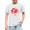 thumbnail image 6 of Posijego Kids Valentines Day Shirts Cotton T-Shirt Girls Boys Cute Heart Graphic Soft Summer Short Sleeve Tees, 6 of 9