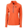 thumbnail image 2 of Women's Cutter & Buck Orange Norfolk Tides Adapt Eco Knit Stretch Recycled Half-Zip Top, 2 of 3