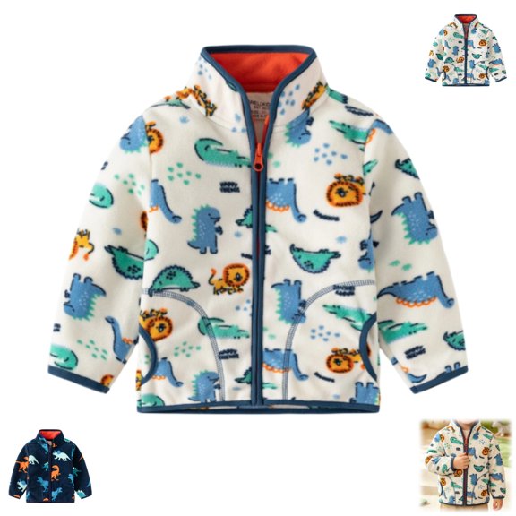 YOUYEDIAN Toddler Polar Fleece Jacket Boys Girls Winter Jacket Fall Sweatshirt Zip-up Light Coat Spring Clothes