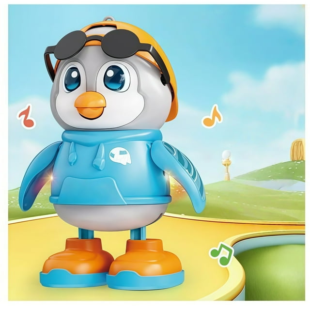 Educational Puzzle Toy Penguin Robot Interactive Singing Dancing Figurine with Light Music for Kids 3+ Educational Entertainment