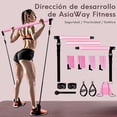 thumbnail image 4 of Kit de 13 Barra de Pilates,Bandas de Resistencia para Ejercicio,Palo de Pilates de Estiramiento,Ligas para Ejercicio Elásticas Reforzadas,Correas para Tobillo,Poste de Yoga Fitness Gym, 4 of 6