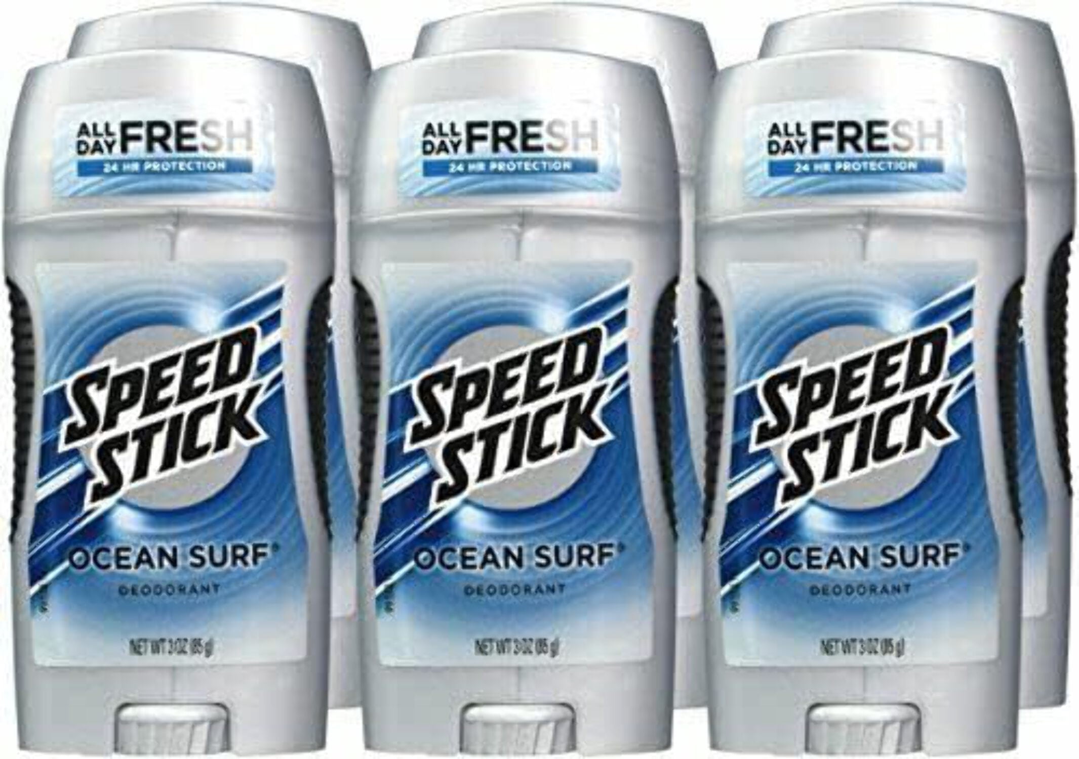 Speed Stick Clear Solid Deodorant, 24 HR, Ocean Surf, 3 OZ - 4 Pack