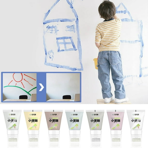 Xihbxyly Pintura para Reparar Paredes, Rodillo Pequeño, para Cubrir Grafitis, Resistente a Grietas y Moho, Fácil Aplicación, Ecológica, para Fijar En La Pared, Tamaño 14 X 7,7 Cm
