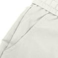 thumbnail image 5 of safuny Men's Business Flat Front Pant Straight Leg Pants Dress Pants Mid Waist Trousers Big&Tall Fashion Activewear Solid Color Work Pants Casual White XL, 5 of 8