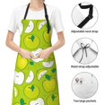 thumbnail image 4 of Zufioo Green Apple Print Adult Waterproof Apron, Cooking Apron, Flower Arranging and Painting Apron-Adjustable Straps, with Pockets, Kitchen Supplies-One Size, 4 of 9