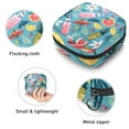 thumbnail image 3 of Sanitary Napkin Storage Bag for Girls Women, Portable First Period Pads Bag Tampons Holder Girls Travel Makeup Bag, Large Capacity Summer Tropical Beach Vibes, 3 of 6
