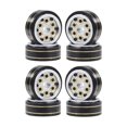 thumbnail image 2 of BELOVING Roue de Pneu 1/18 en Laiton pour Voiture RC Crawler 1/24 SCX24 DIY argent, 2 of 10