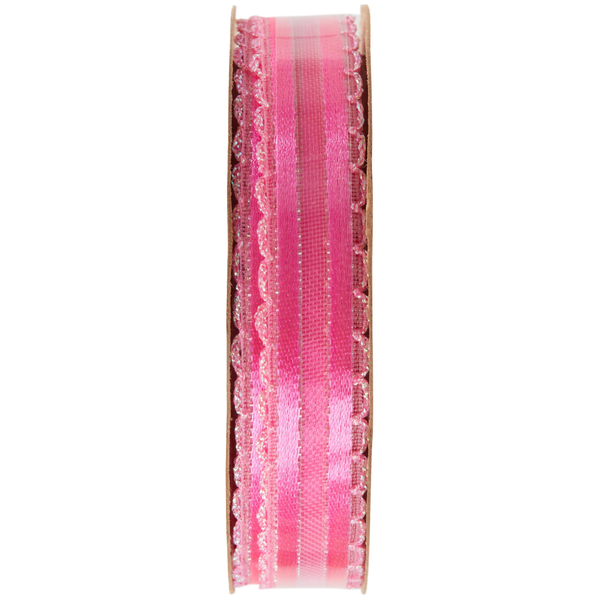 Offray Ribbon, Hot Pink 5/8 inch Kendra Sheer Ribbon, 9 feet Offray Ribbon, Hot Pink 5/8 inch Kendra Sheer Ribbon, 9 feet