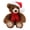 brown, variant on Made By Aliens Christmas Junior Teddy Bear Stuffed Animal - Adorable Xmas Plush Toy with Hat and Scarf - Soft and Cuddly Winter Companion for Kids and Seniors - 10 inch (Gray)