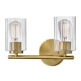thumbnail image 5 of 85582LCB Lark Leta - 24W 2 LED Small Bath Vanity-9 Inch Tall and 13.75 Inch Wide-Lacquered Brass Finish, 5 of 9