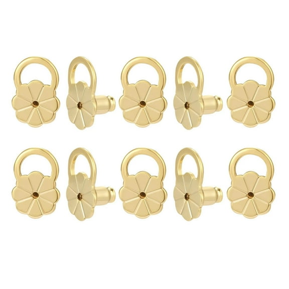 10pcs Earring Lifters Adjustable Hypoallergenical Ear Lobe Support Backs Metal Earring Stoppers for Droopy Earrings