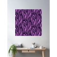 thumbnail image 2 of Purple And Black Striped Animal Pattern Design Poster Wall Art, Modern Wall Decor For Living Room Bedroom, 30x30 UNFRAMED, 2 of 3
