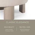 thumbnail image 2 of Maven Lane Celia Contemporary Upholstered Ottoman with Refined White Wood Finish, 2 of 6