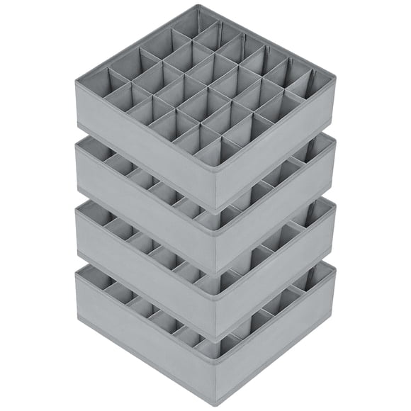 Organizador de cajones Joyoldelf de 24 celdas para calcetines y ropa interior, paquete de 4