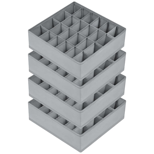 Organizador de cajones Joyoldelf de 24 celdas para calcetines y ropa interior, paquete de 4