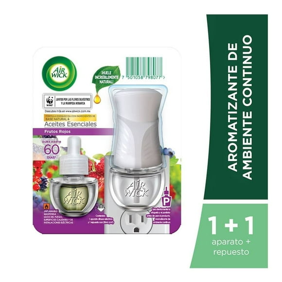 Aromatizante de Ambiente Air Wick Frutos Rojos Difusor y Repuesto de 20 ml