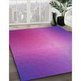 thumbnail image 3 of Ahgly Company Machine Washable Indoor Round Transitional Purple Area Rugs, 5' Round, 3 of 7