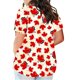 thumbnail image 5 of Fiudx Ofertas Flash Del Día Tops de Talla Grande para Mujer, Blusa Sexy con Cuello En V, Blusa de Manga Corta de Verano Holgada Informal de Encaje, 5 of 5