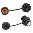 thumbnail image 4 of Waterproof USB Connector Threaded Female Panel Mount Socket Industrial Supplies E10TPCTFFF, 4 of 8