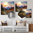 thumbnail image 4 of Designart "Sharp Peaks The Colorful Mountains I" Abstract Metal Art Print, 4 of 5