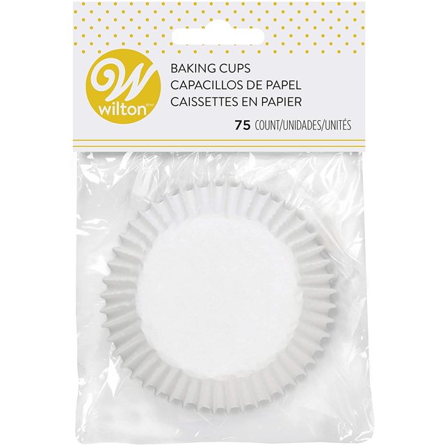 Wilton White Baking Cups, Standard, 75 pieces