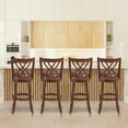 thumbnail image 2 of Costway Set of 4 Swivel Bar Stools Bar Height Dining Pub Chairs with  Rubber Wood Legs, 2 of 10