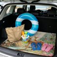 thumbnail image 2 of DISNIMO Car Cargo Mat Deer Butterfly Flower Print Anti-Slip Car Trunk Liner Scratch-Proof Cargo Mar Car Boot Liner Machine Washable Dog Seat Cover Fits for SUV Sedan Truck, 29" x 39", 2 of 7
