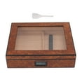 thumbnail image 2 of Caja De Almacenamiento De Puros, Forro De Fieltro Resistente A Los Arañazos, Caja Humidificadora De Puros Con Bisagra Integrada Para El Hogar, 2 of 7