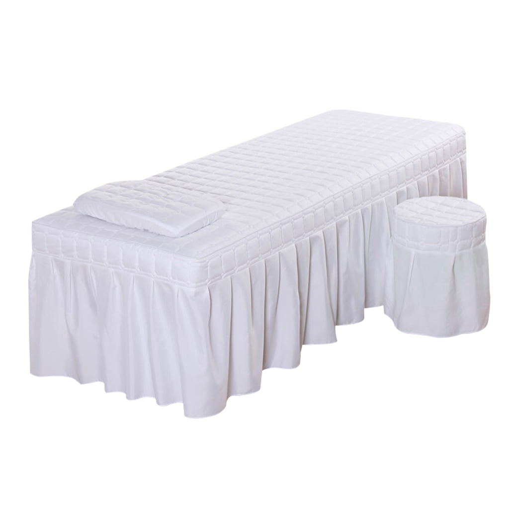 MagiDeal 1 Set Massage Table Skirt Bed Valance Sheet Bedding 190x70cm Grey 
