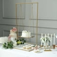 thumbnail image 2 of Efavormart 3ft Tall Gold Metal Hanging Dessert Display Centerpiece With Jute Rope, Cake Stand Swing, 2 of 11