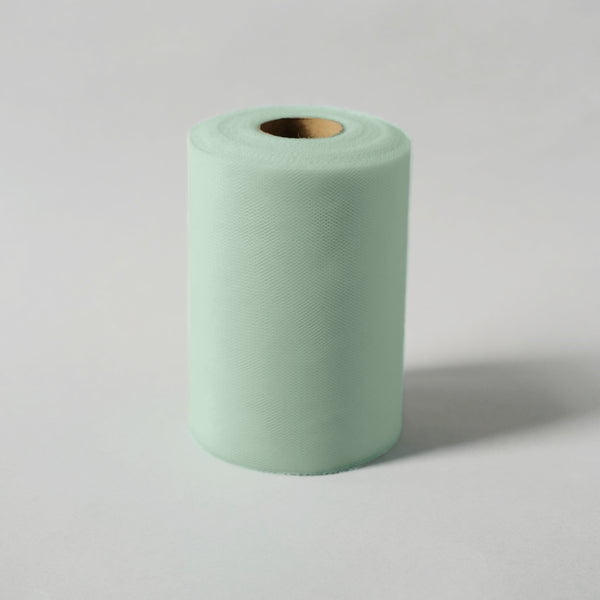 Efavormart 6"x100 Yards Mint Tulle Fabric Bolt, Sheer Fabric Spool Roll ...