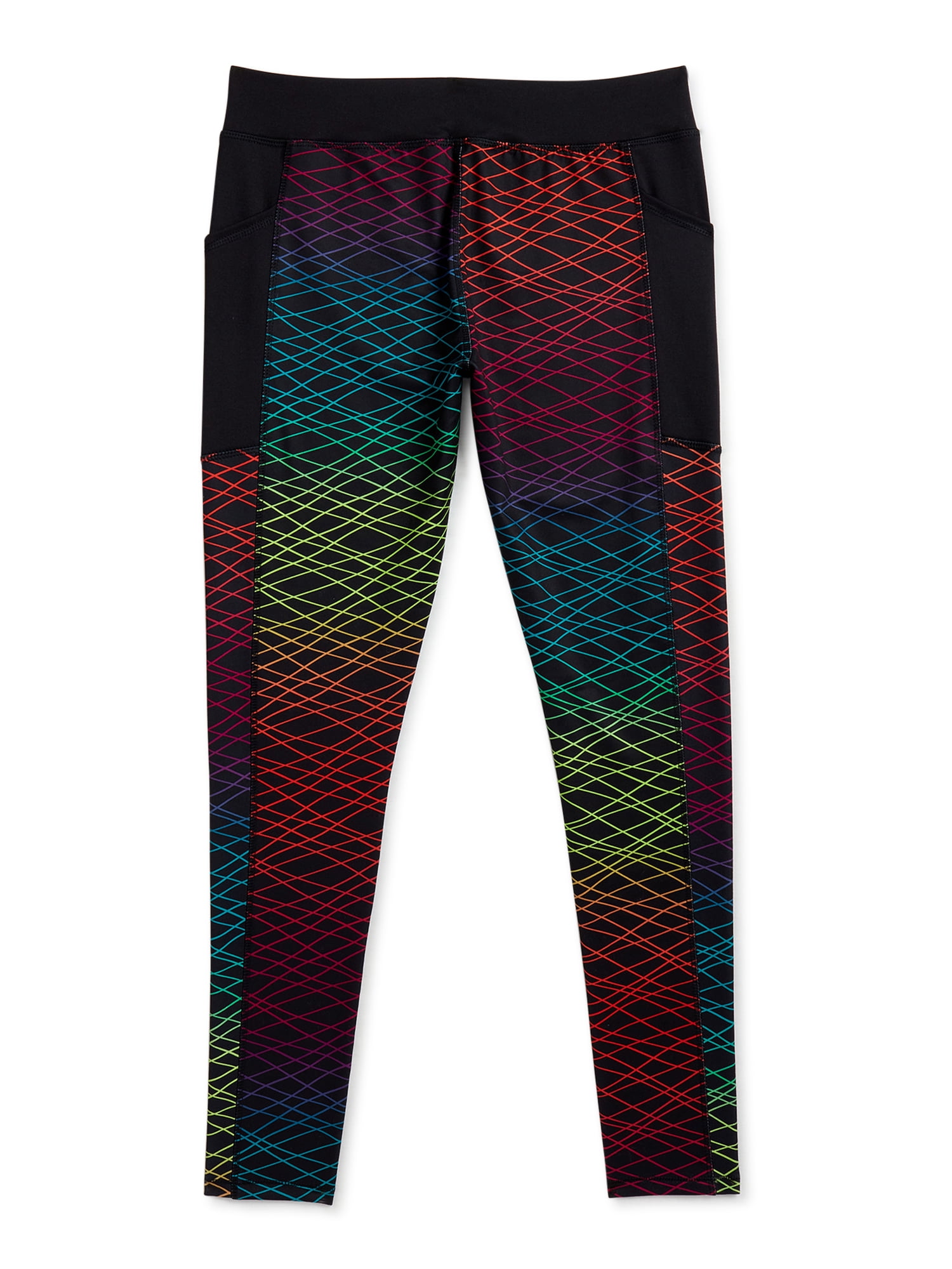 Athletic Works Mid Rise Slim-Leg Legging (Big Girls Plus), 2 Count, 2 Pack