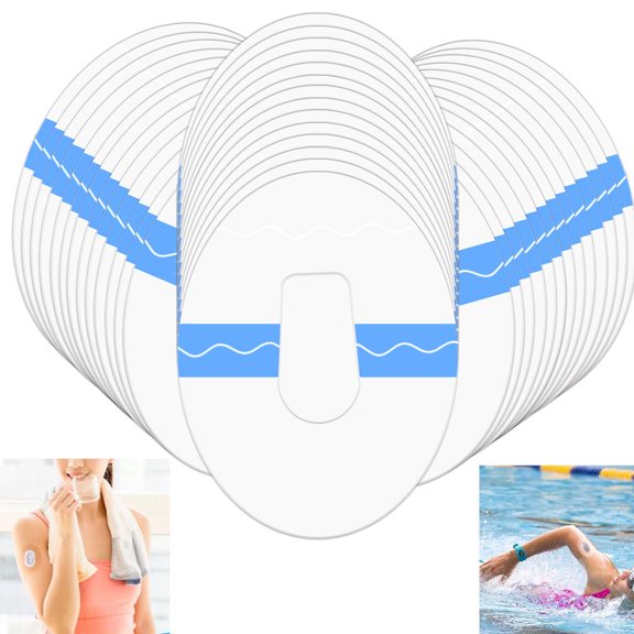 55 Pack Dexcom G6 Adhesive Patches Waterproof & Transparent Overpatch CGM Stickers for G6, 10 Days Long Stay Fixation Monitor Protection