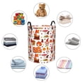 thumbnail image 4 of Balery Autumn Gnome Cesta de ropa redonda con asas, impermeable, independiente, para ropa, juguetes, dormitorio y familia-Medium, 4 of 6