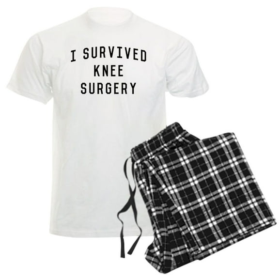CafePress - I Survived Knee Surgery Men's Light Pajamas - Men's Light Loose Fit Cotton Pajama Set