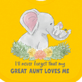 thumbnail image 4 of Inktastic I'll Never Forget That My Great Aunt Loves Me Cute Elephants Boys or Girls Baby Bib, 4 of 4