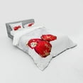 thumbnail image 3 of Ambesonne Christmas Bedding Set 3 Pcs, Baubles on Snowflake, Twin, Red White, 3 of 3